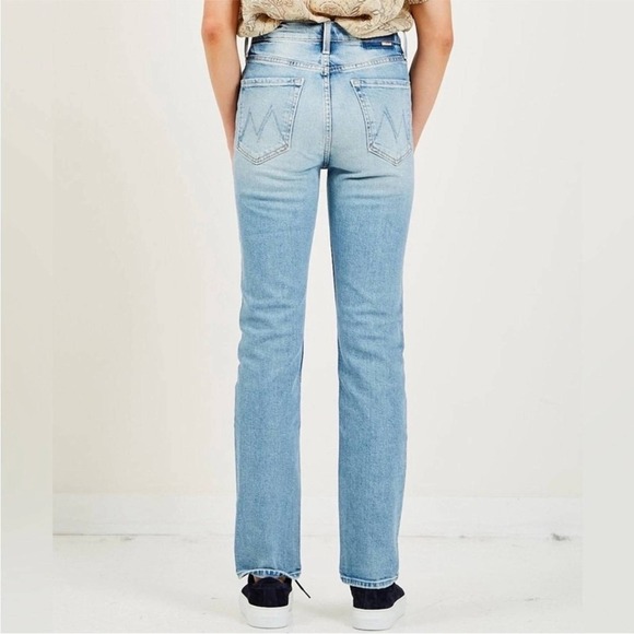 MOTHER The Rider Ankle Jeans High Rise Straight Leg Light Wash Denim - Picture 3 of 16